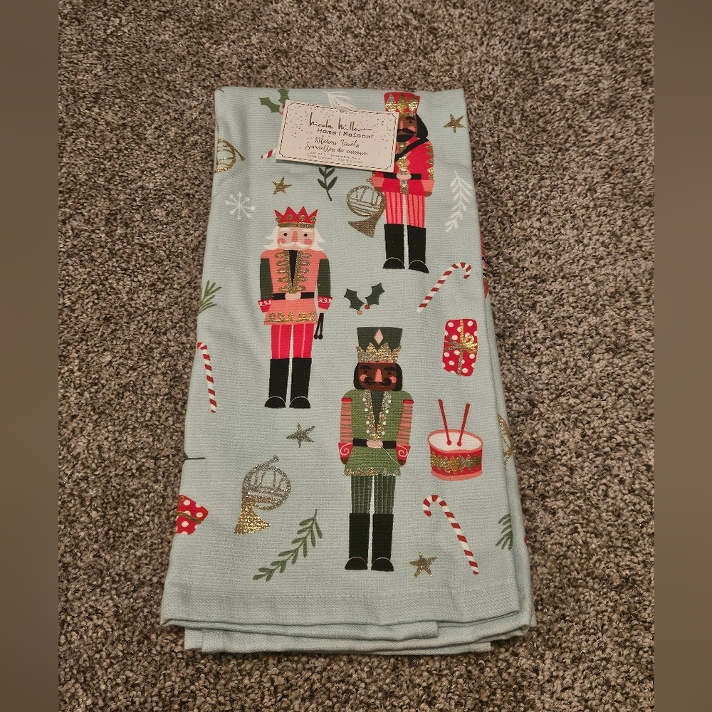 Nicole Miller Festive Nutcracker Tea Towel Set Kitchen